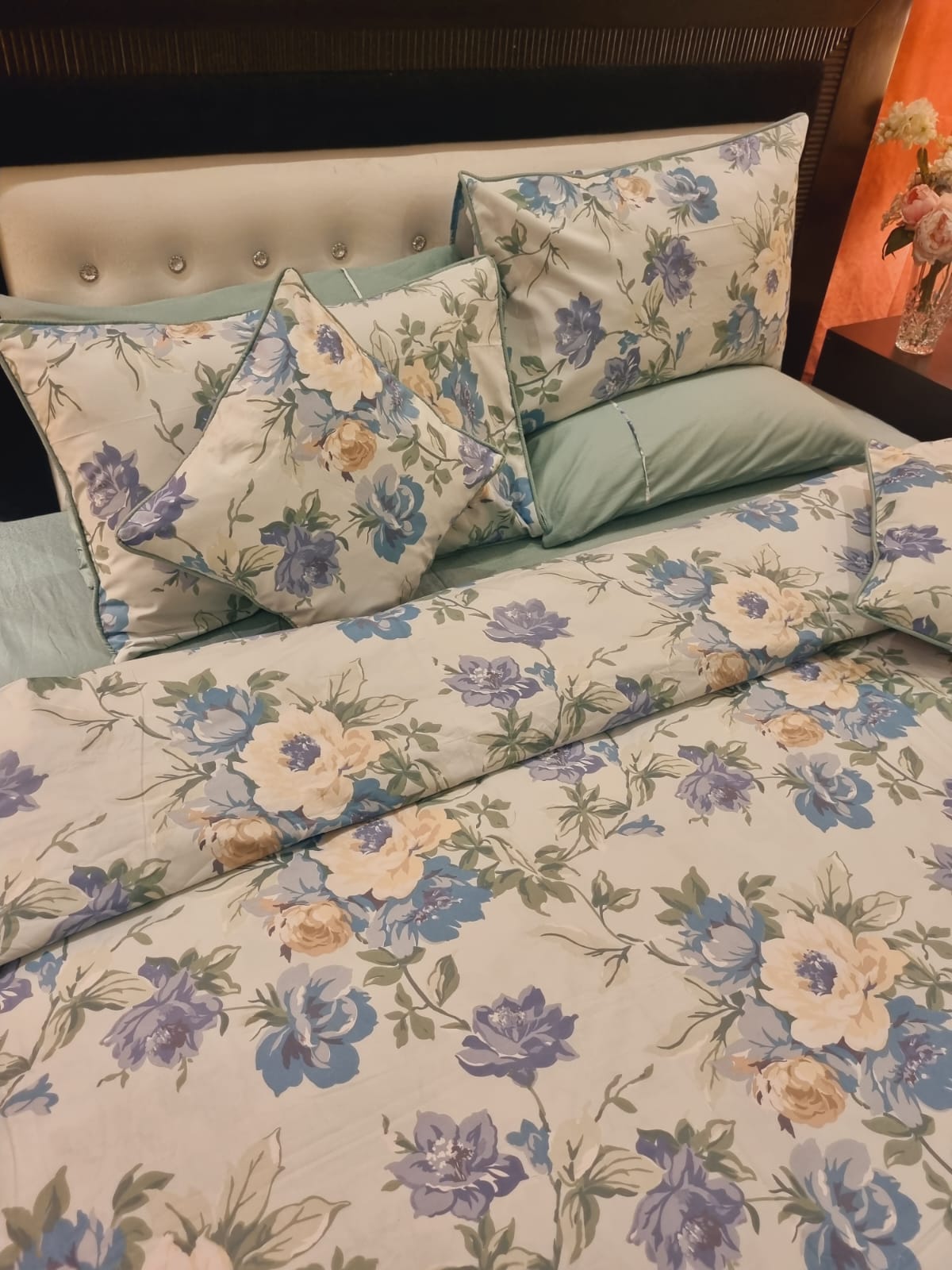 IV702 Luxury Cotton Satin Duvet Cover Set - Without Filling