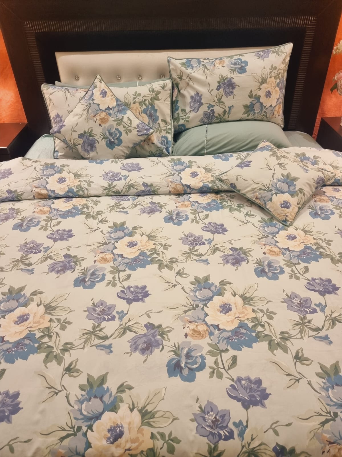 IV702 Luxury Cotton Satin Duvet Cover Set - Without Filling