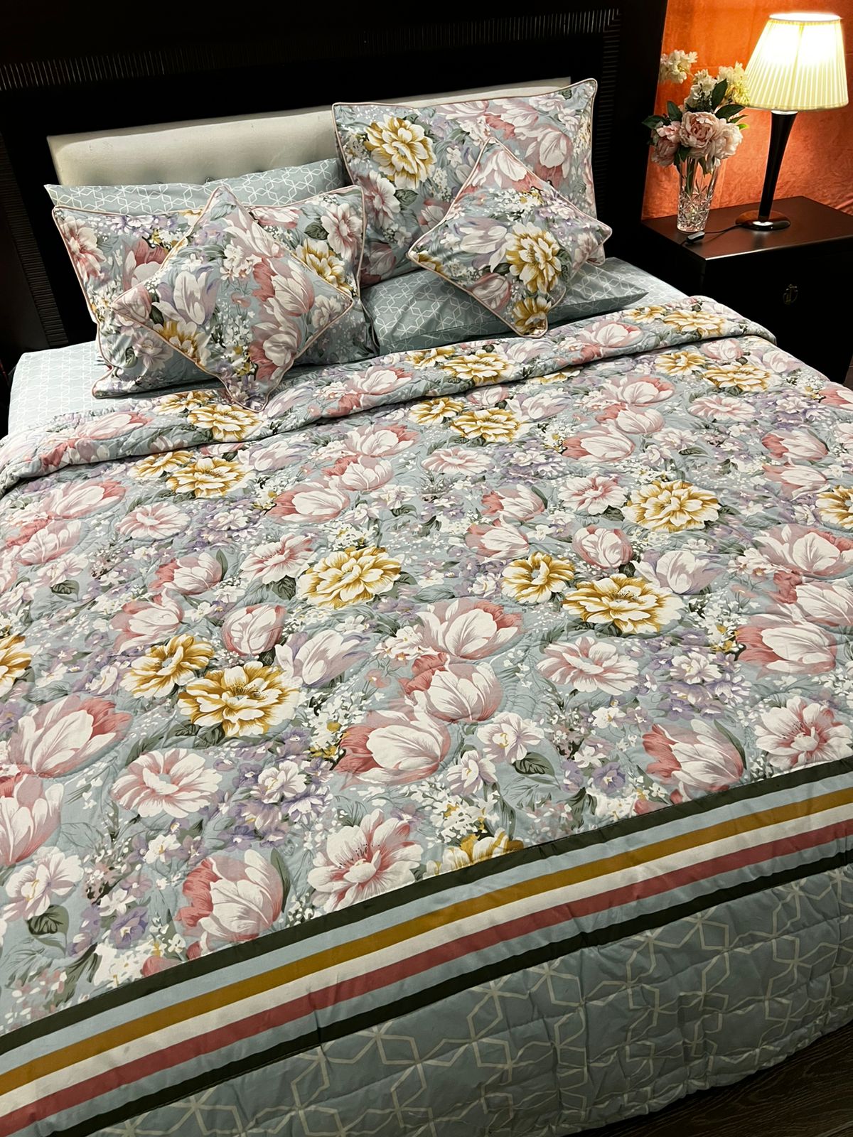 IV680 Cotton Comforter Set - Light Filling
