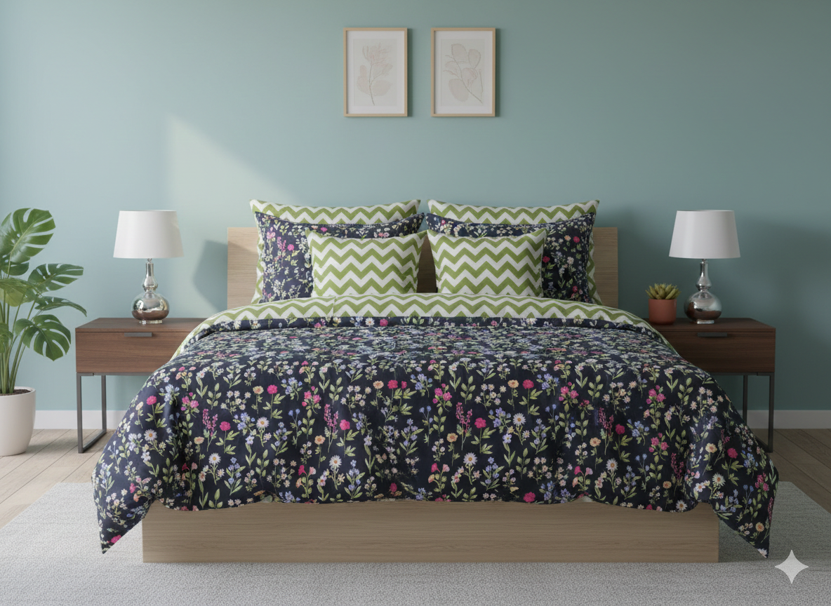 IV779 Cotton Comforter Set - Light Filling