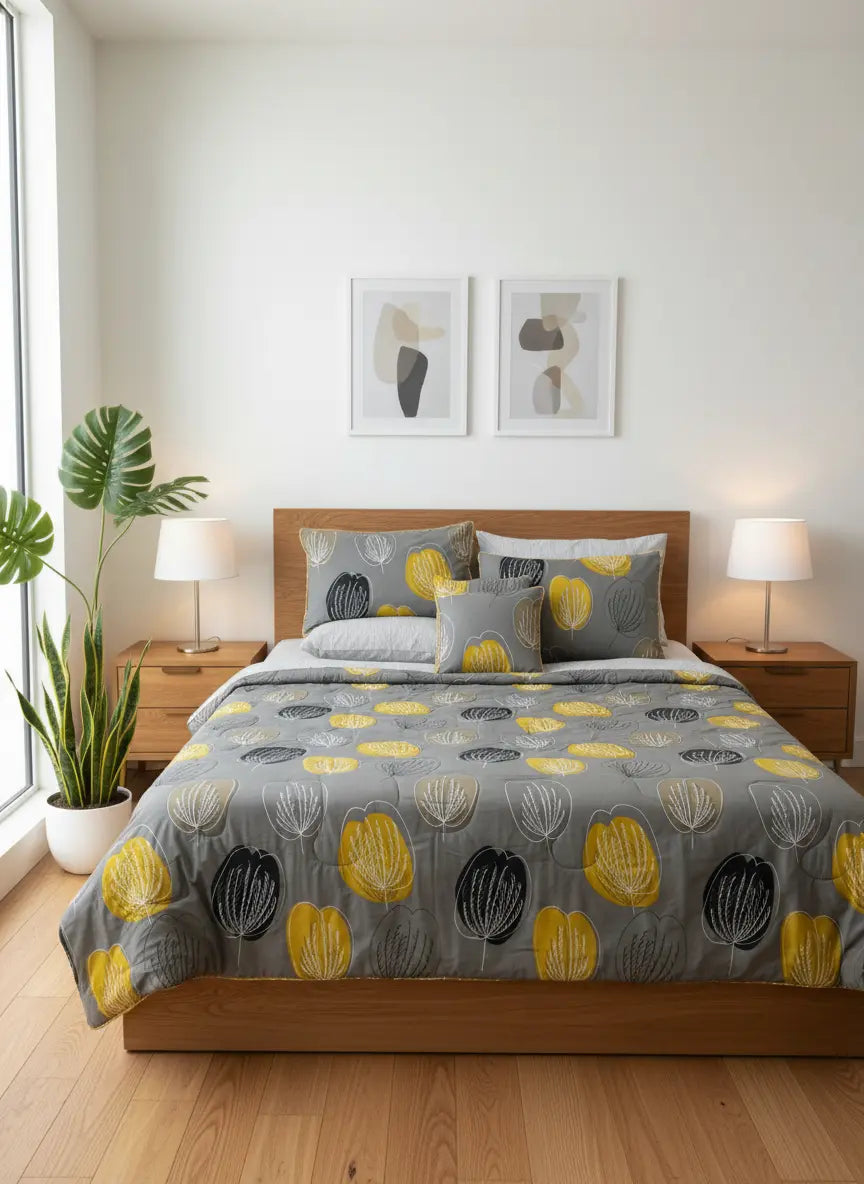 IV651 Cotton Comforter Set - Light Filling