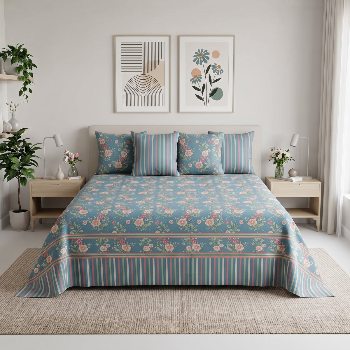 Skyline Petal Bed Sheet Set