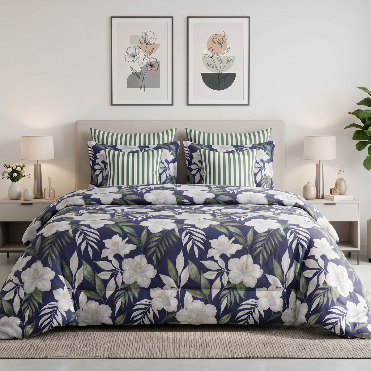 Midnight Jasmine Duvet Cover Set