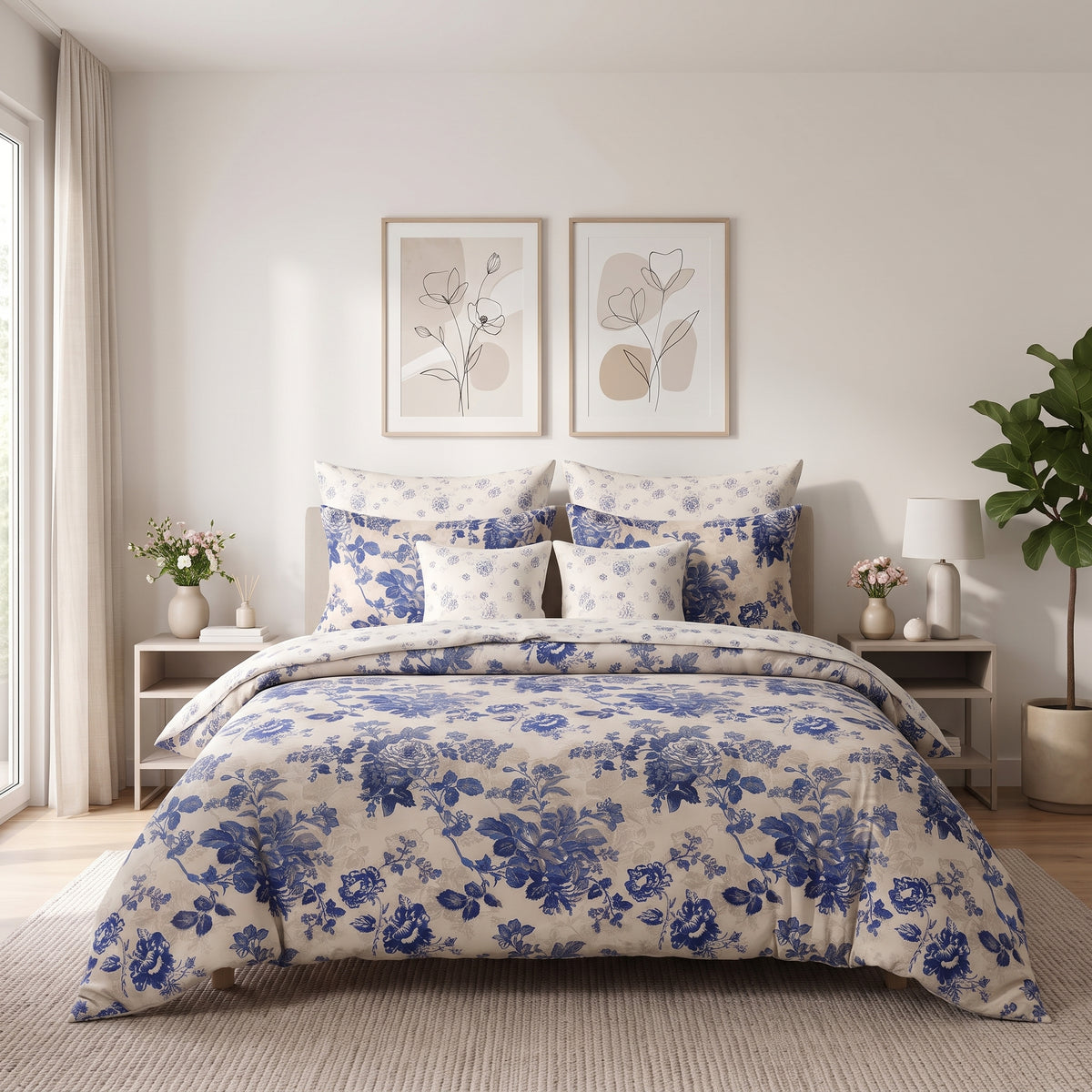 French Porcelain Duvet Cover Set