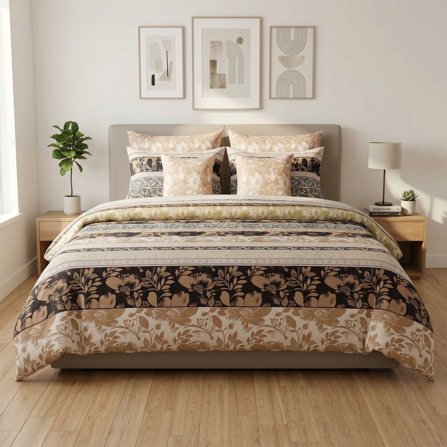 IV907 Cotton Duvet Cover Set - Without Filling