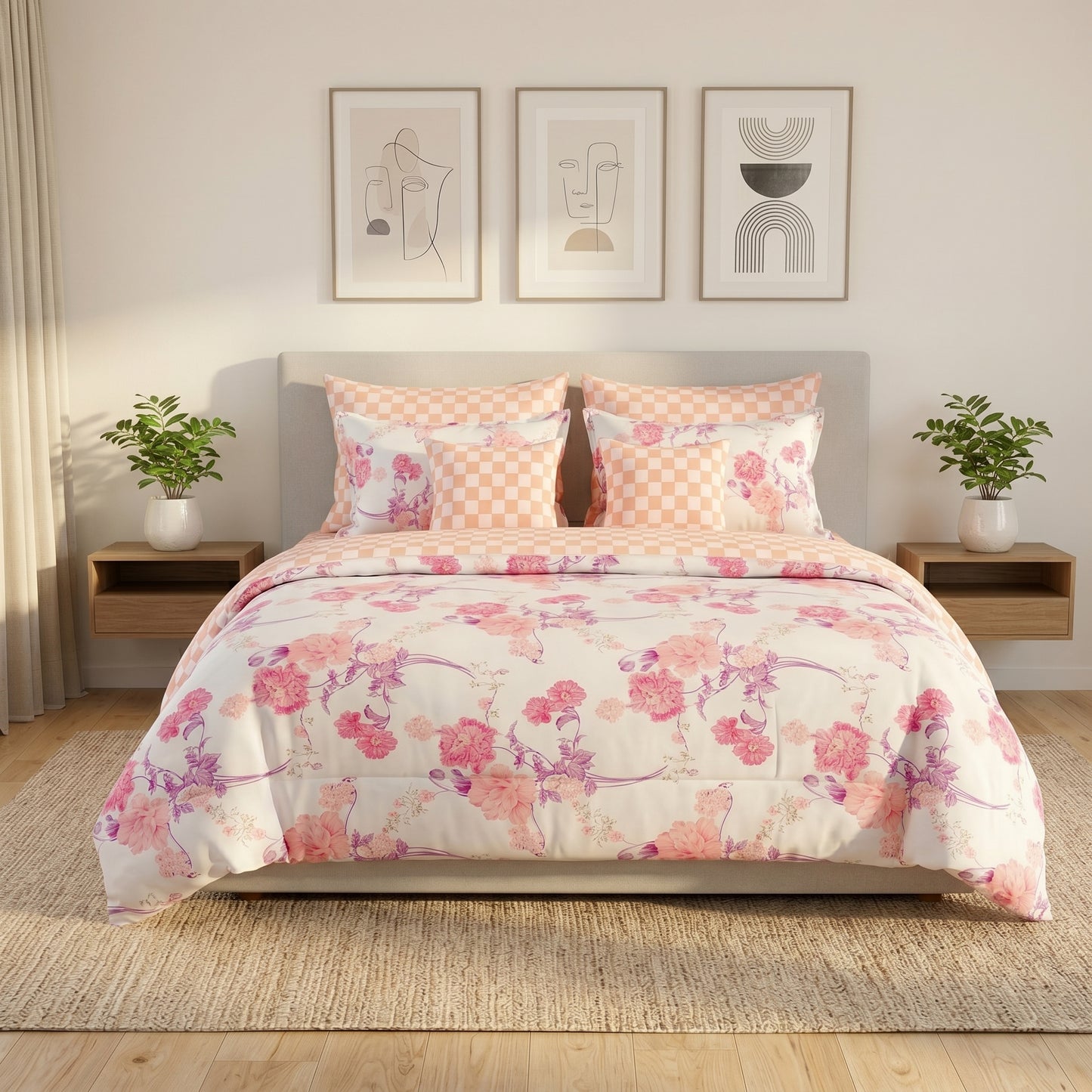 IV906 Cotton Duvet Cover Set - Without Filling