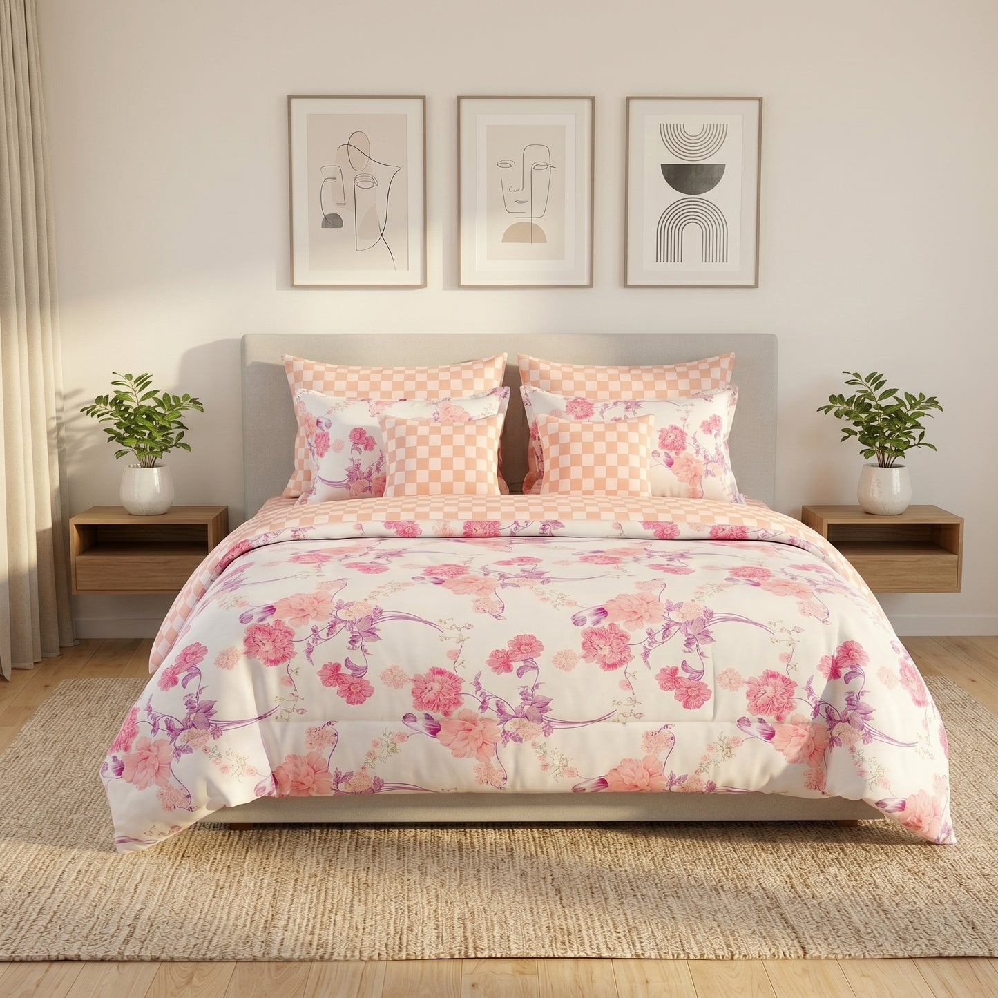 IV906 Cotton Duvet Cover Set - Without Filling