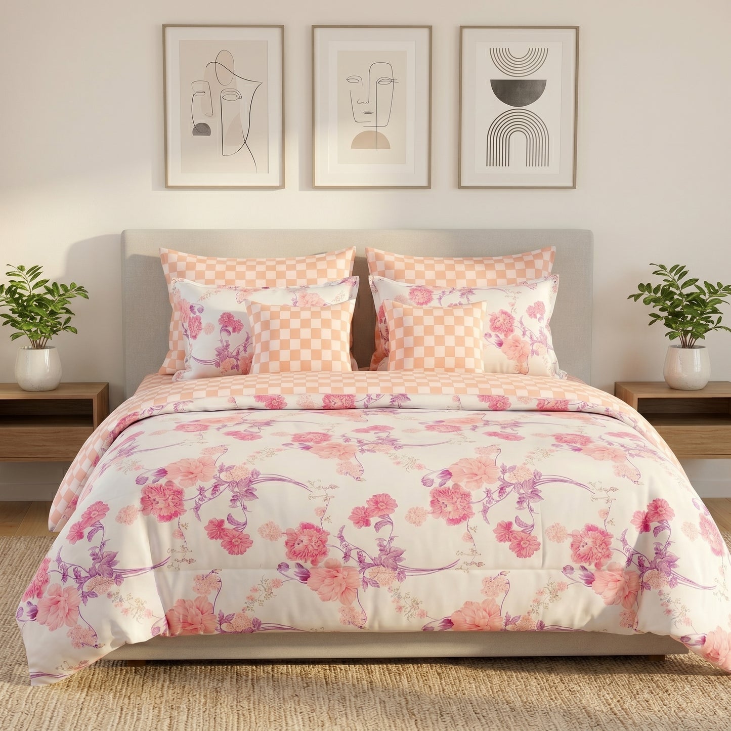 IV906 Cotton Duvet Cover Set - Without Filling