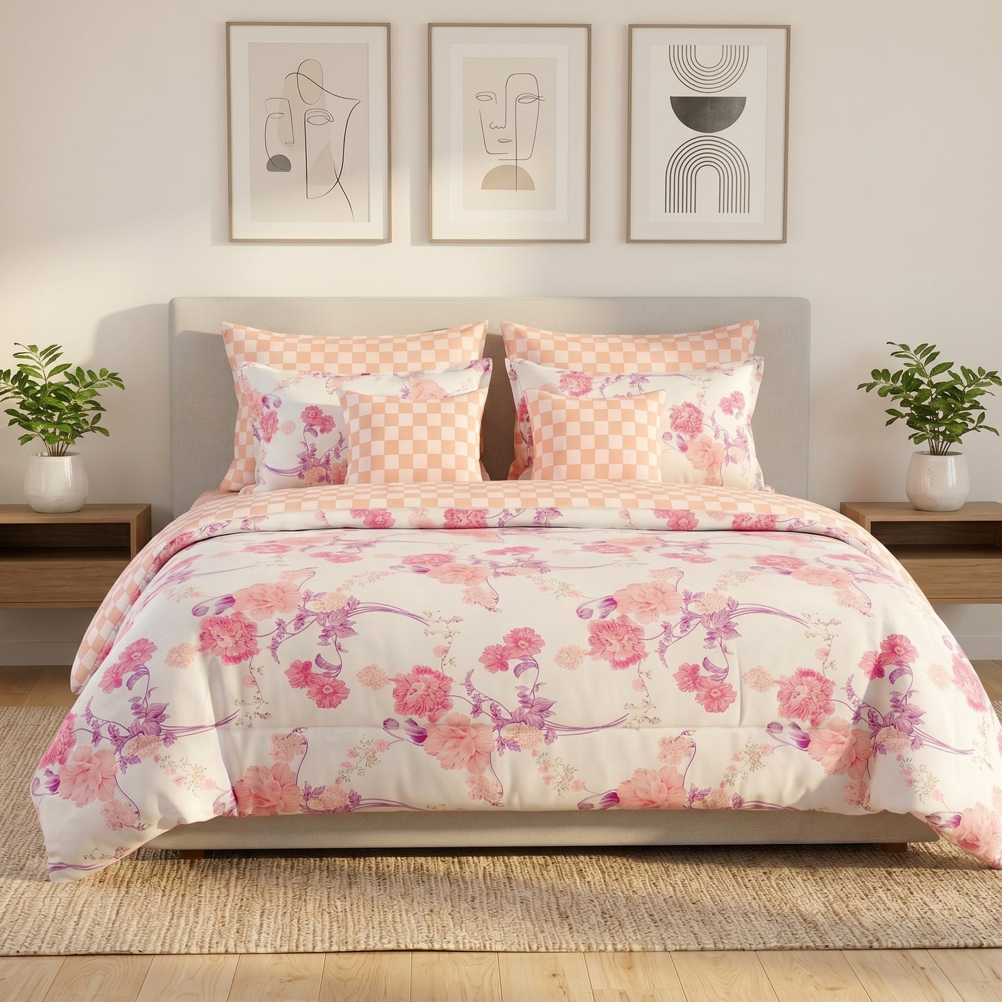 IV906 Cotton Duvet Cover Set - Without Filling