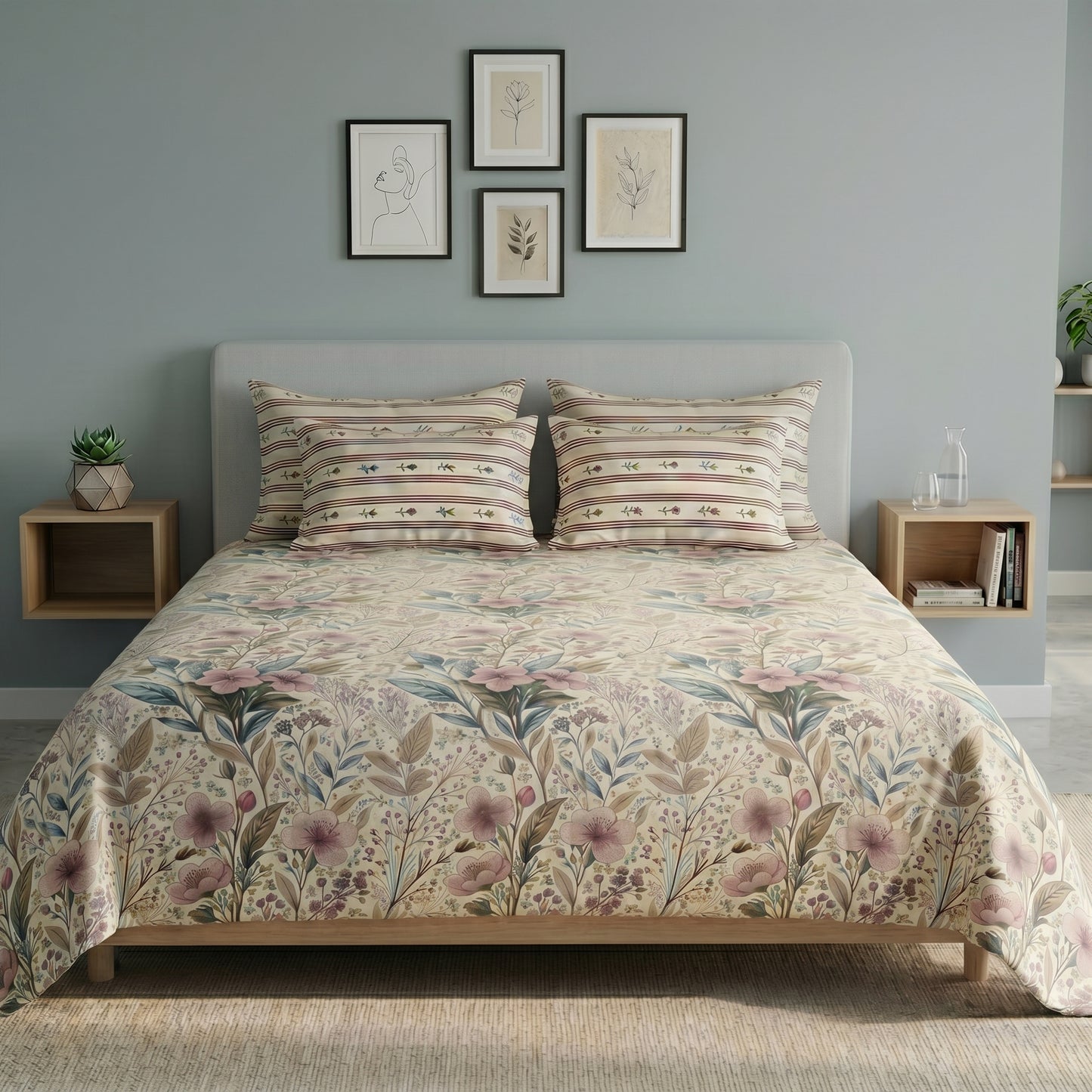 IVB003 Cotton Bed Sheet Set