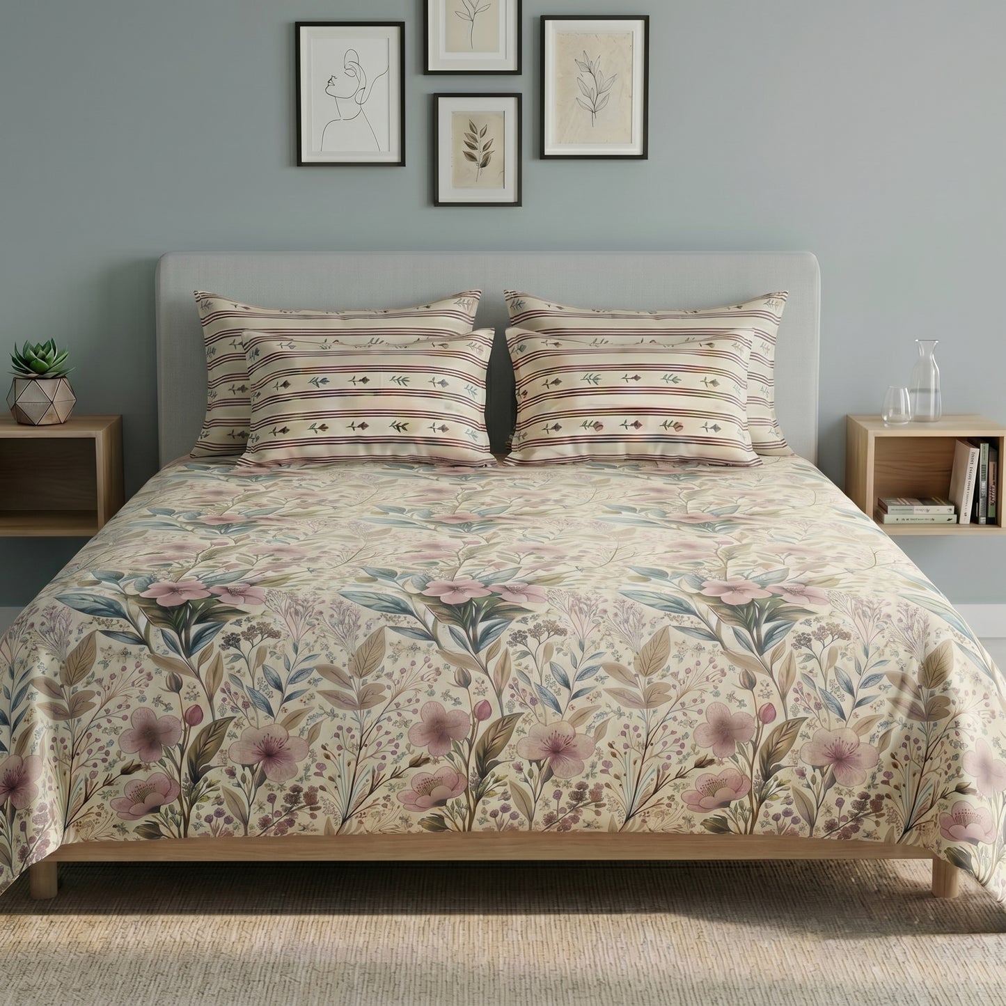 IVB003 Cotton Bed Sheet Set