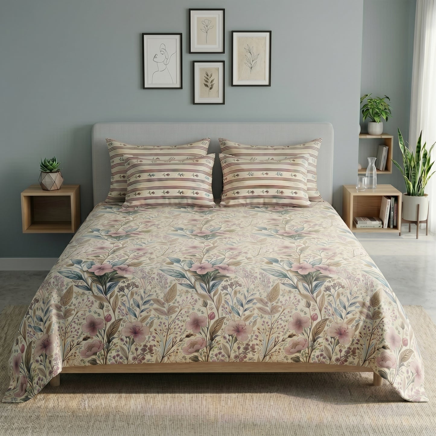 IVB003 Cotton Bed Sheet Set