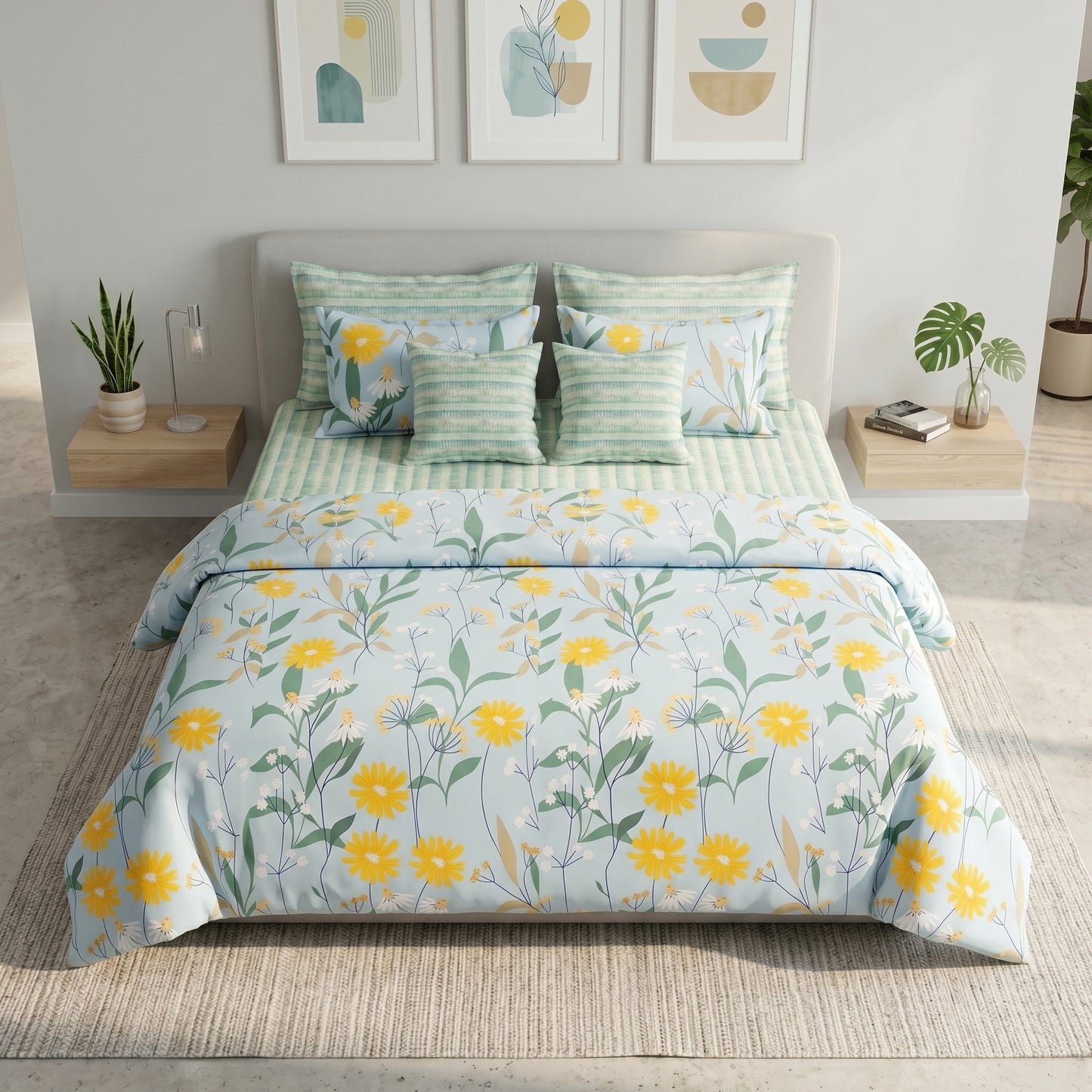 IV925 Cotton Comforter Set - Light Filling
