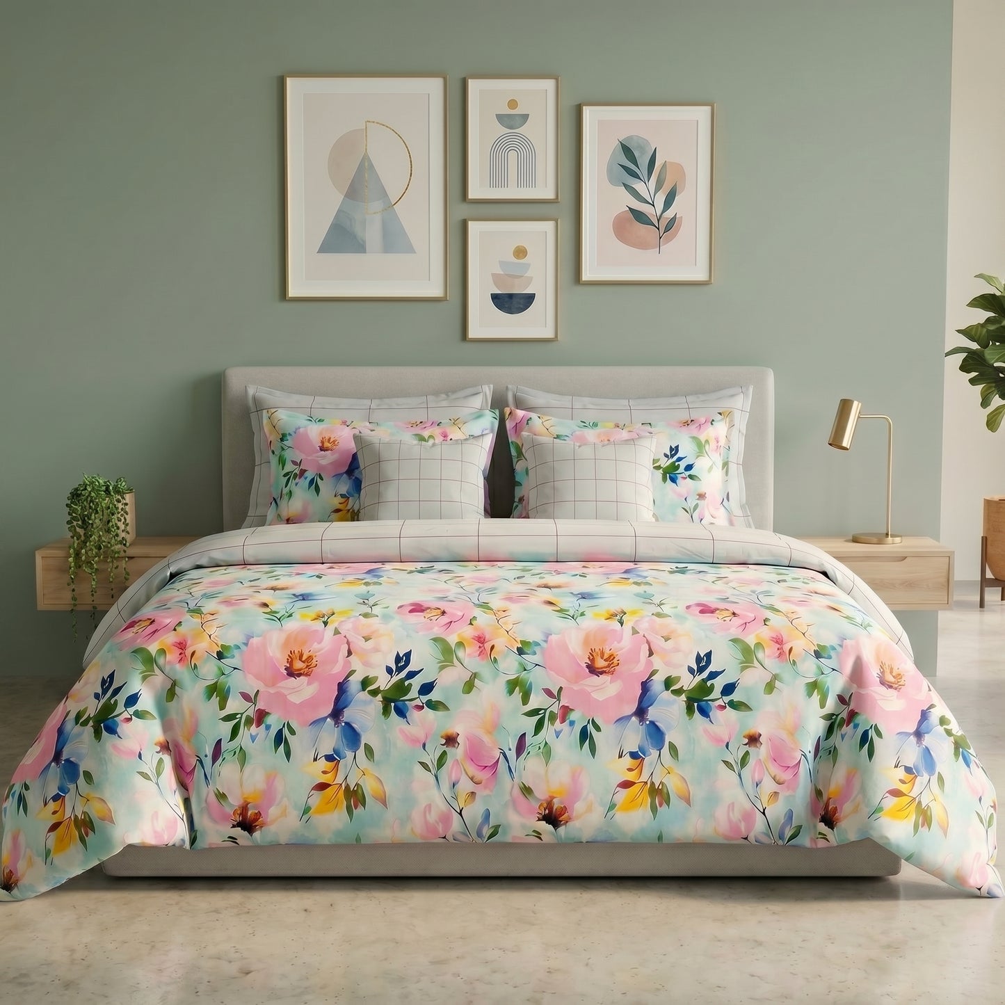 IV932 Cotton Comforter Set - Light Filling
