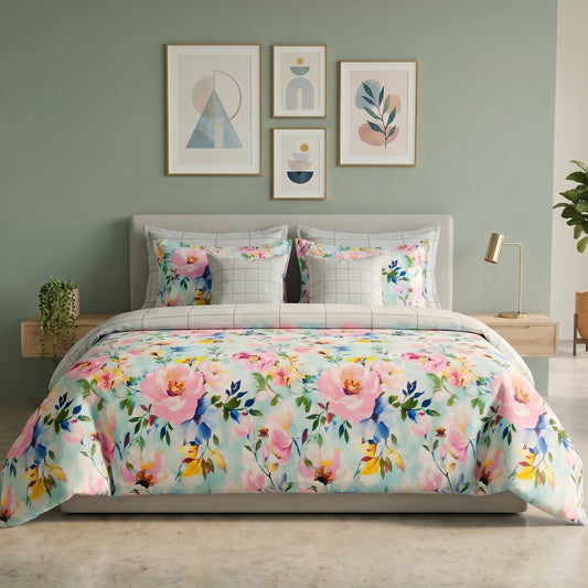 IV932 Cotton Comforter Set - Light Filling