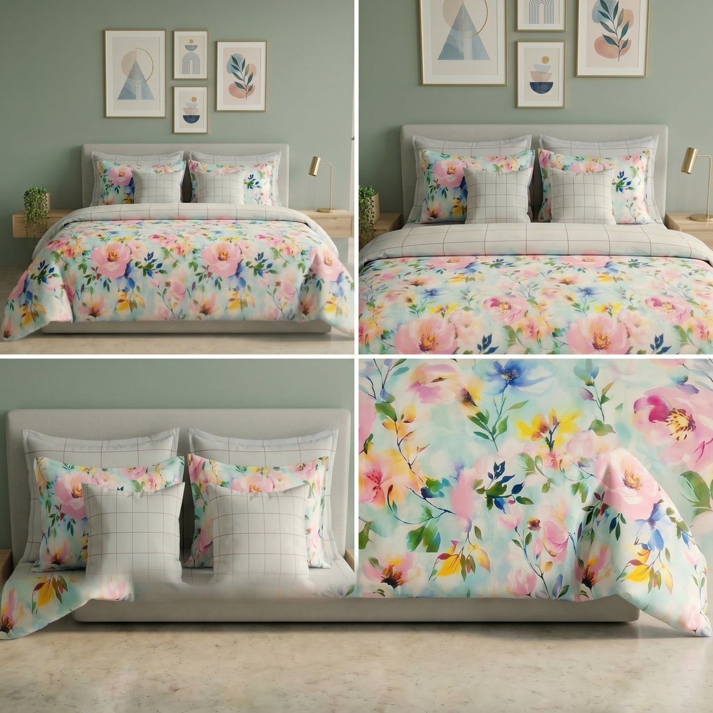 IV932 Cotton Comforter Set - Light Filling
