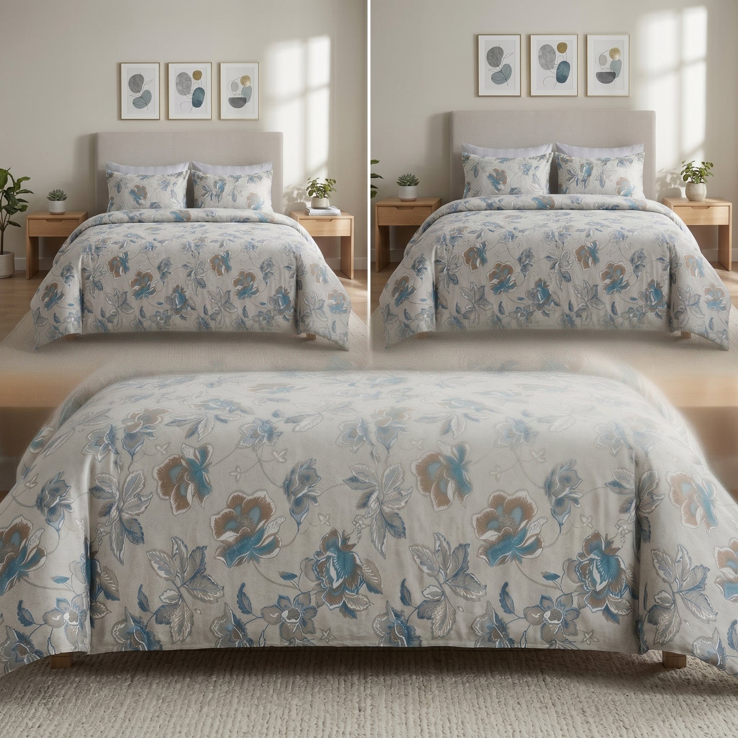 IV935 Luxury Cotton Satin Duvet Cover Set - Without Filling