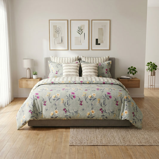 IV903 Cotton Comforter Set - Light Filling