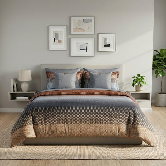 IV910 Luxury Cotton Satin Comforter Set - Light Filling