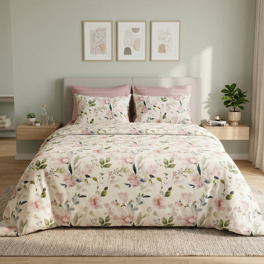 IV921 Luxury Cotton Satin Duvet Cover Set - Without Filling