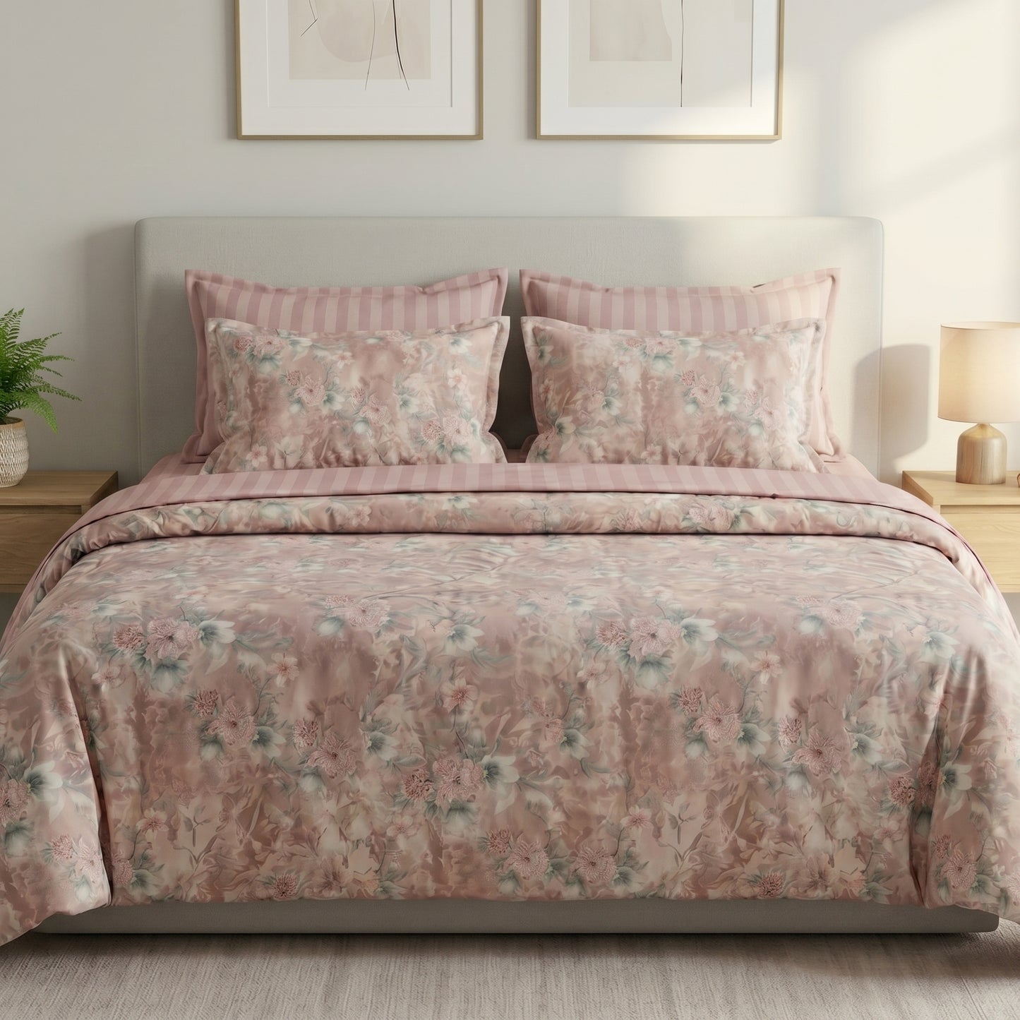 IV920 Luxury Cotton Satin Duvet Cover Set - Without Filling