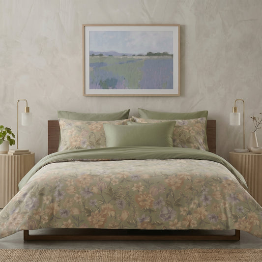 IV918 Luxury Cotton Satin Comforter Set - Light Filling