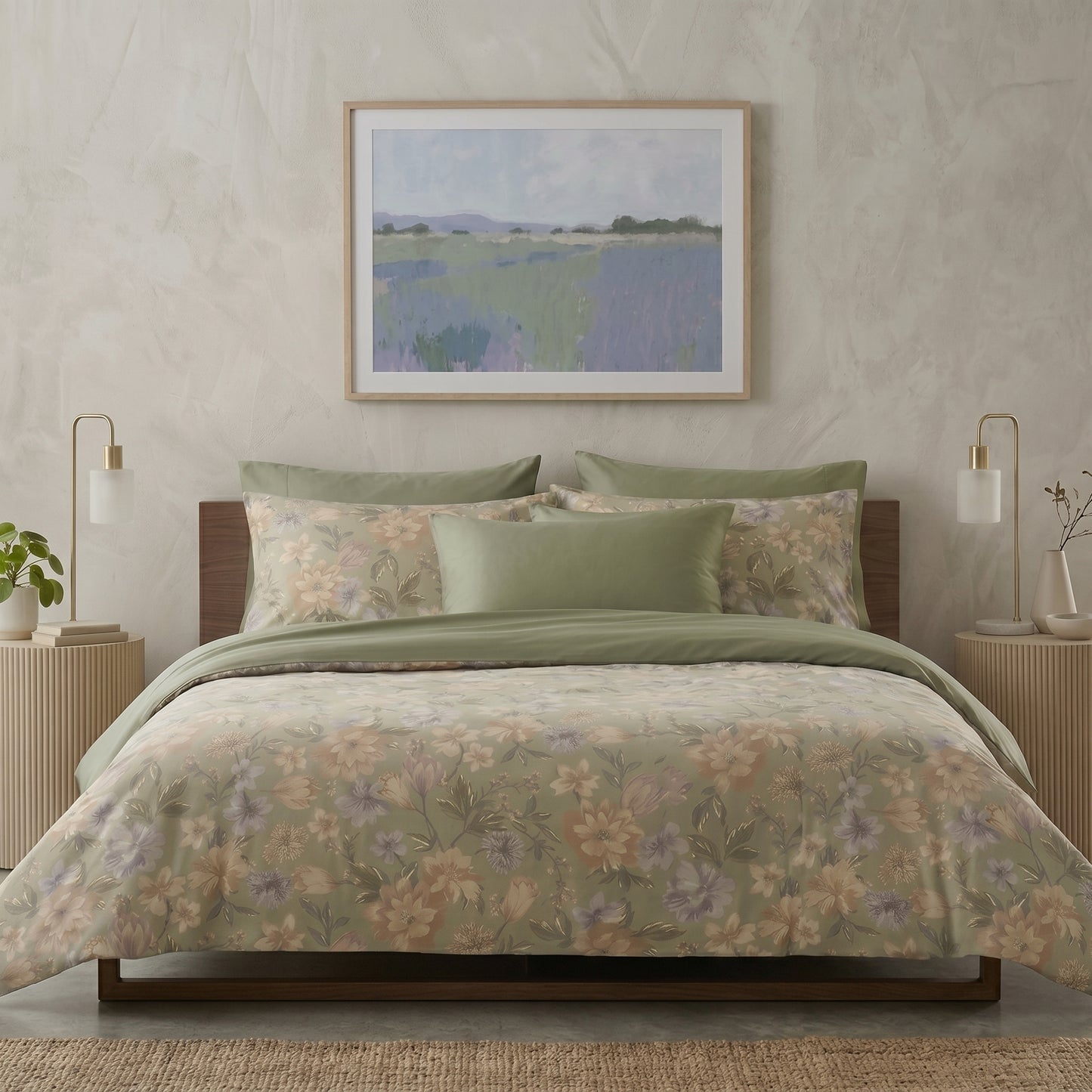 IV918 Luxury Cotton Satin Duvet Cover Set - Without Filling