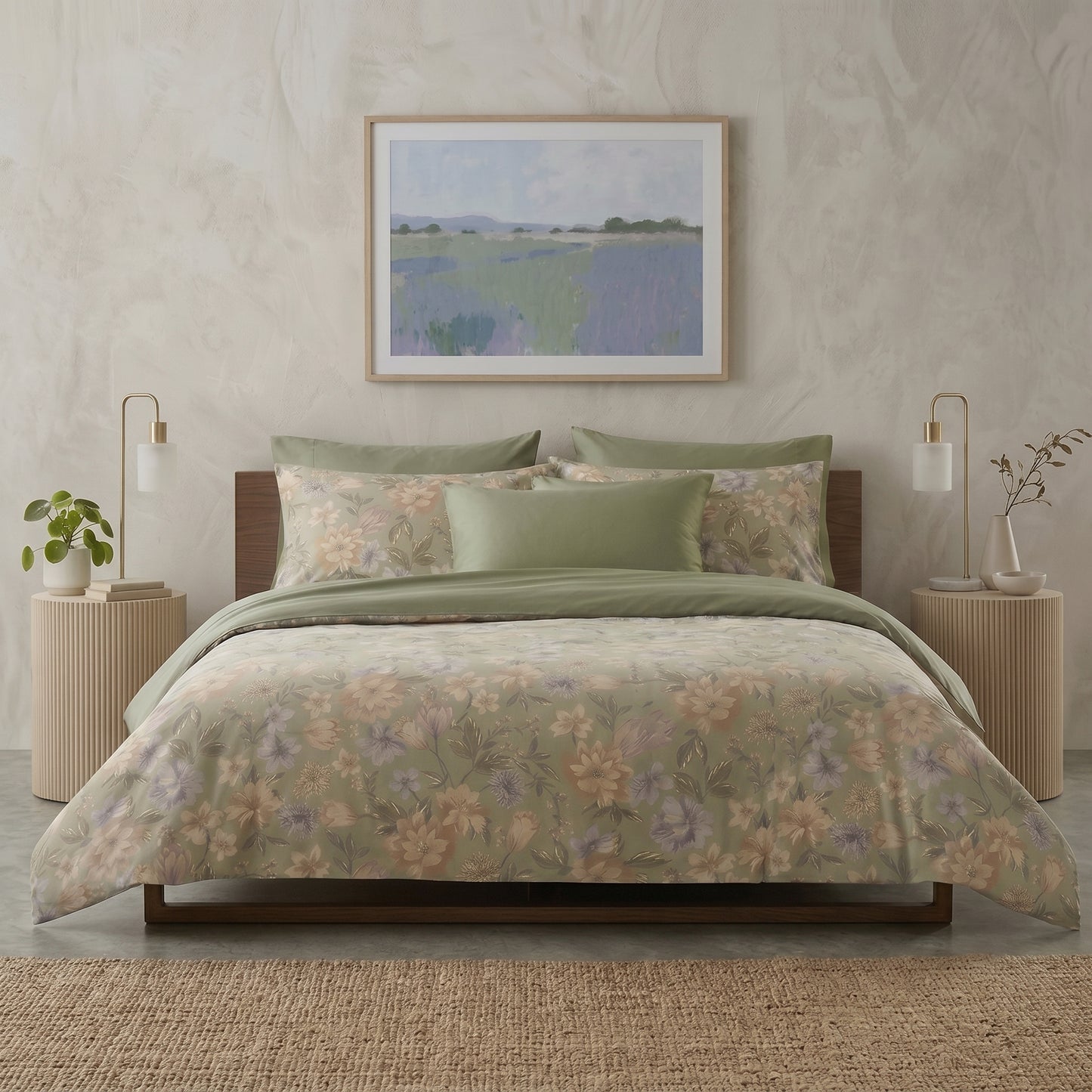 IV918 Luxury Cotton Satin Duvet Cover Set - Without Filling