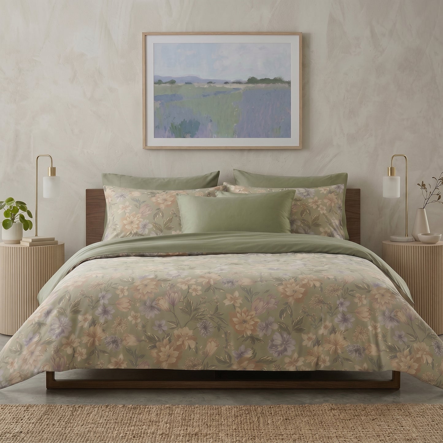 IV918 Luxury Cotton Satin Duvet Cover Set - Without Filling