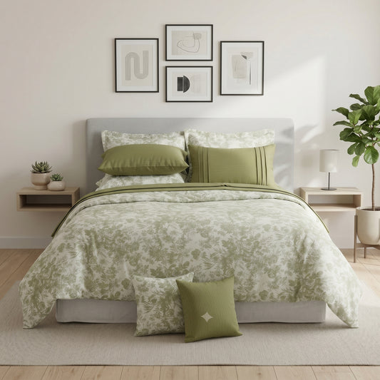 IV916 Luxury Cotton Satin Duvet Cover Set - Without Filling