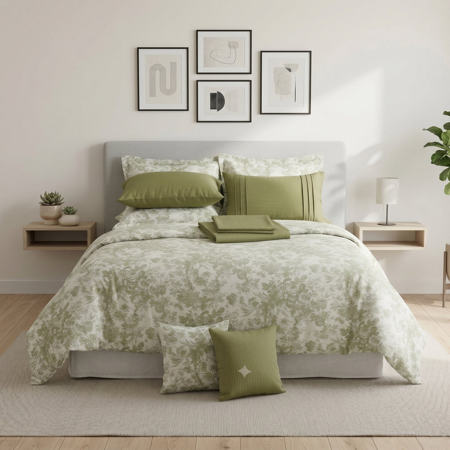 IV916 Luxury Cotton Satin Duvet Cover Set - Without Filling