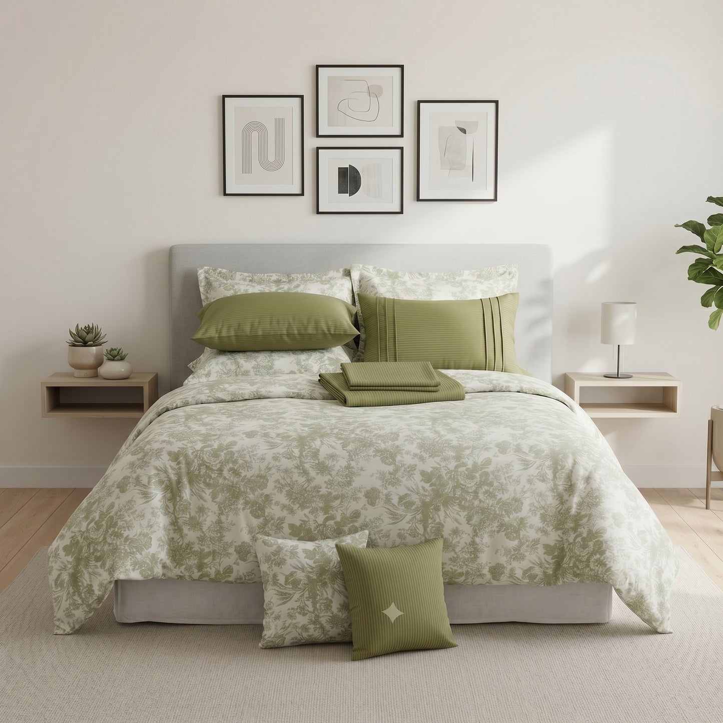 IV916 Luxury Cotton Satin Duvet Cover Set - Without Filling