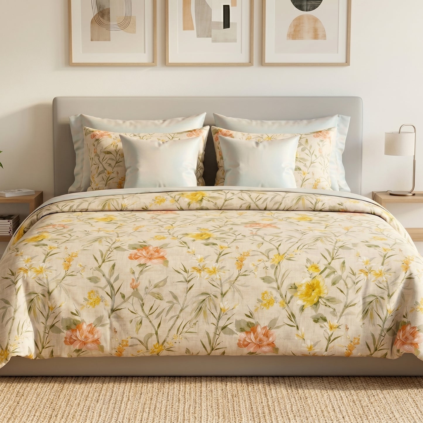 IV914 Percale Cotton Duvet Cover Set - Without Filling