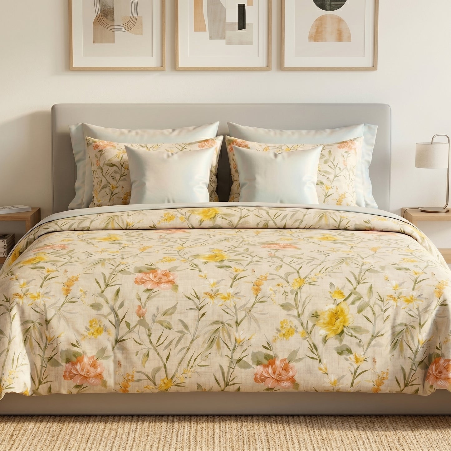 IV914 Percale Cotton Duvet Cover Set - Without Filling