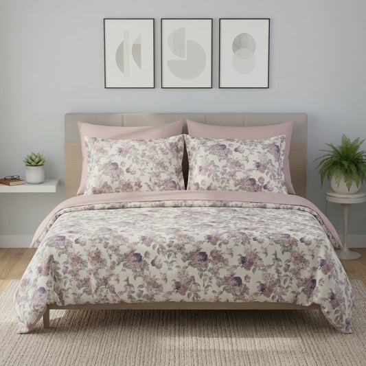 IV904 Luxury Cotton Satin Comforter Set - Light Filling