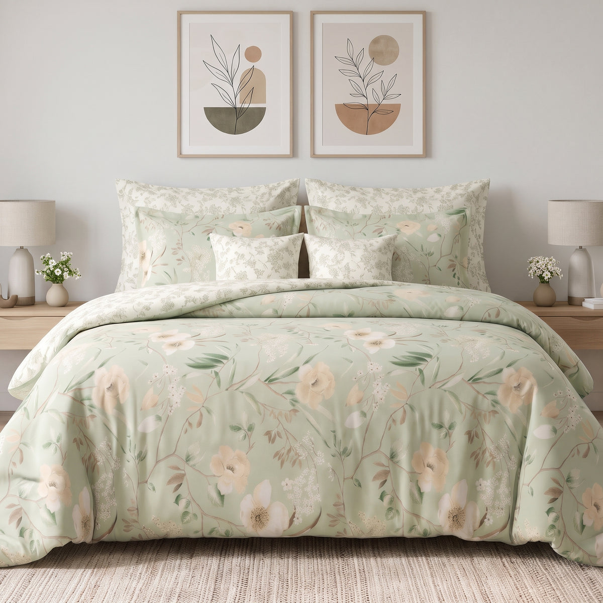 Morning Dew Botanica Duvet Cover Set