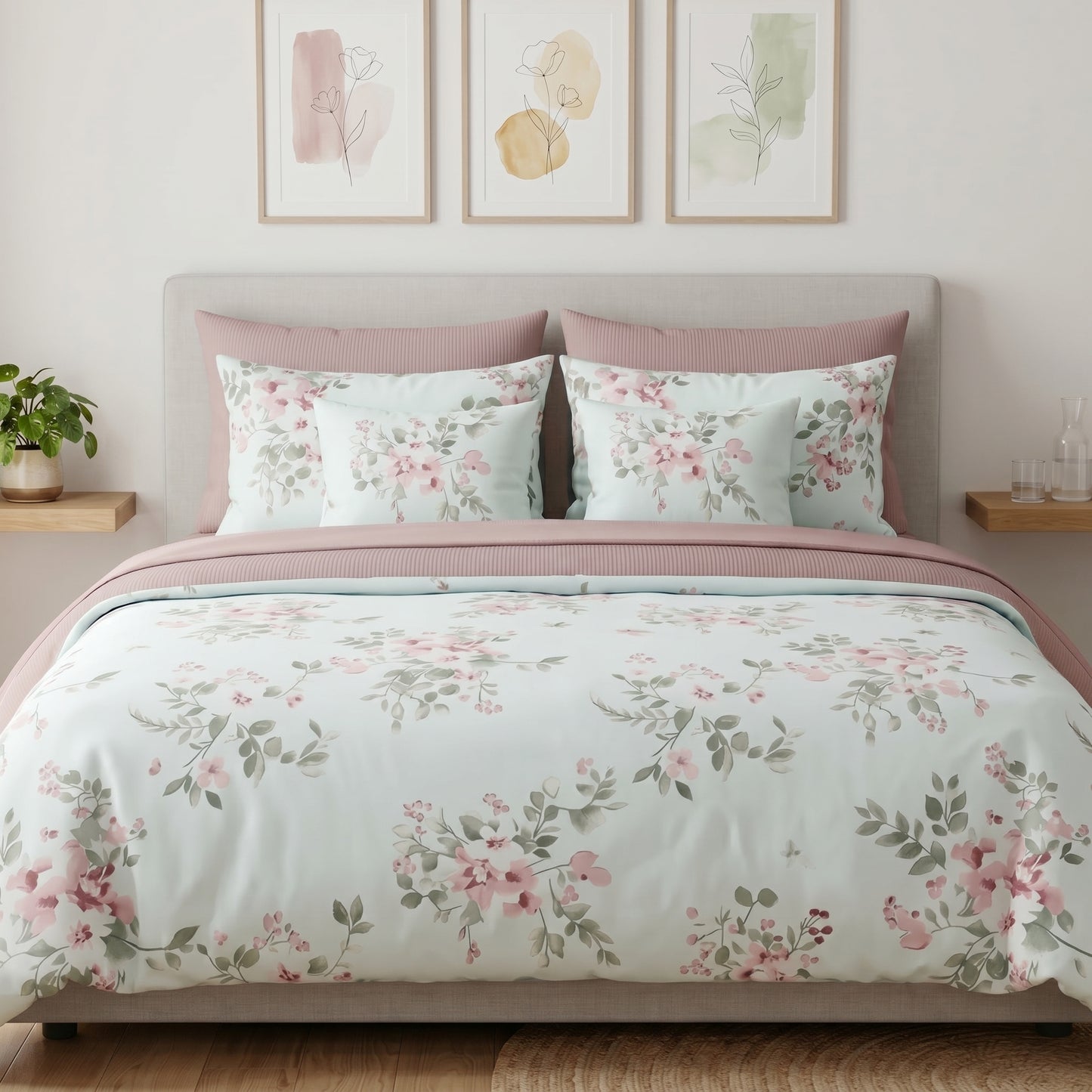 IV875 Luxury Cotton Satin Duvet Cover set - Without Filling
