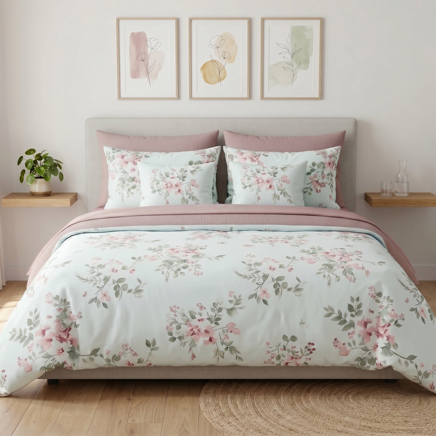 IV875 Luxury Cotton Satin Duvet Cover set - Without Filling