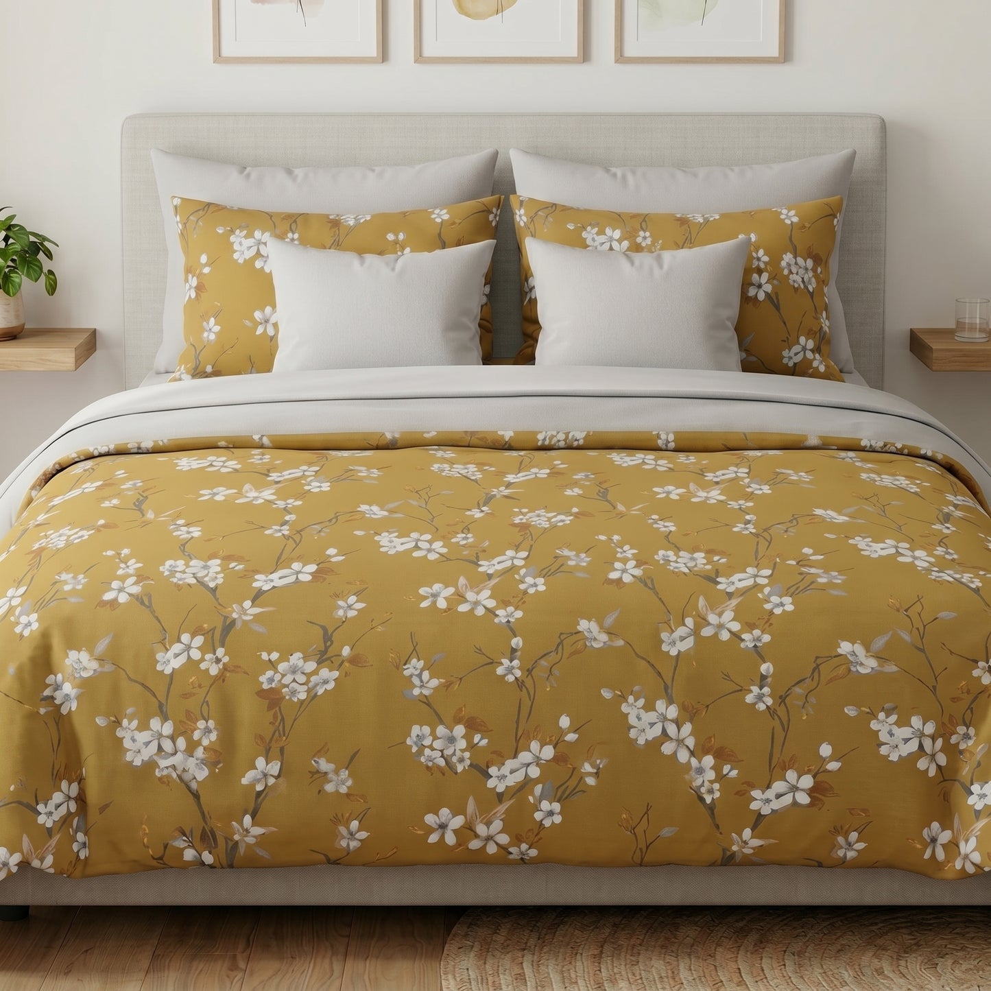 IV871 Luxury Cotton Satin Duvet Cover Set - Without Filling