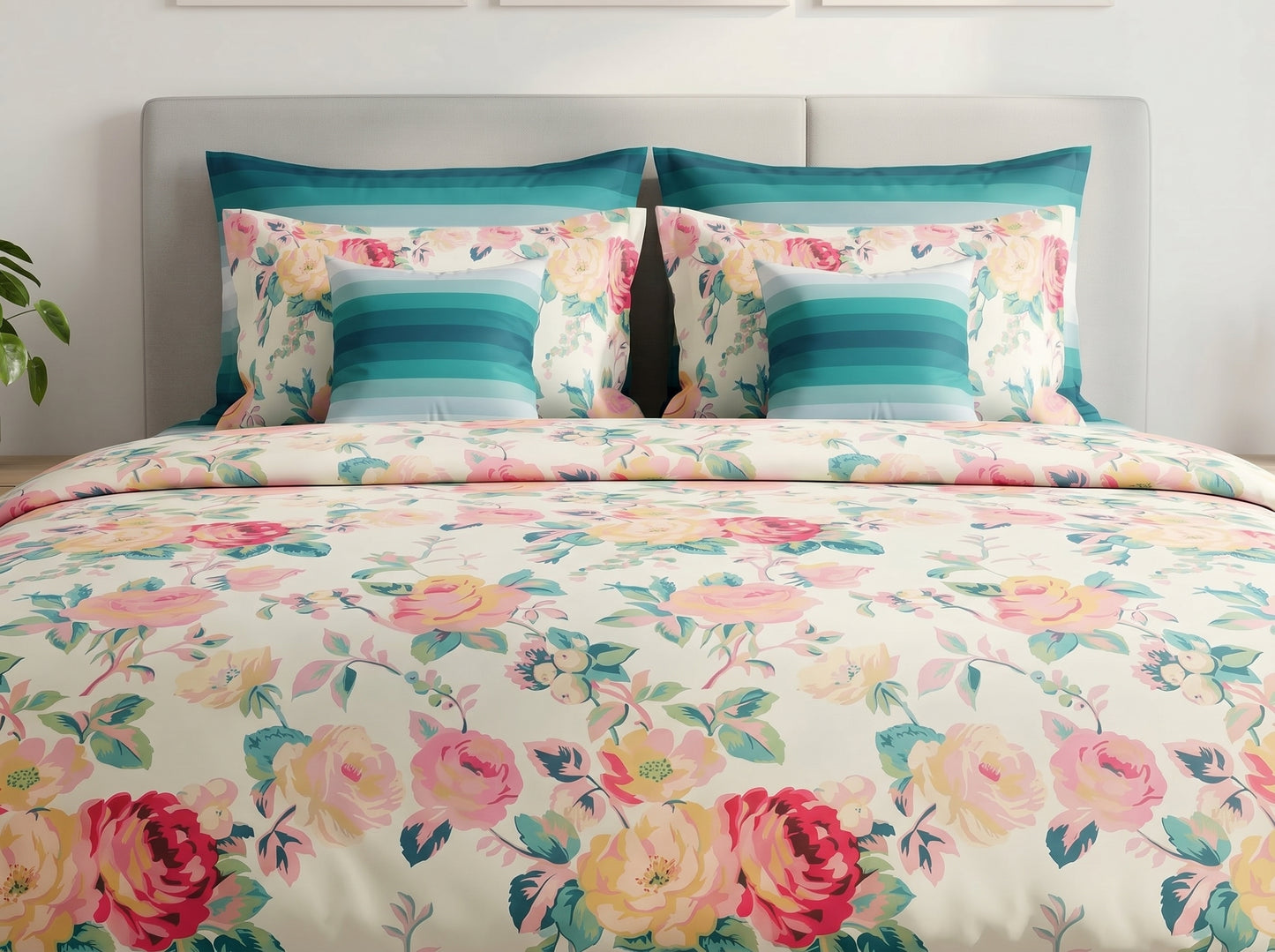 IV884 Cotton Comforter Set - Light Filling
