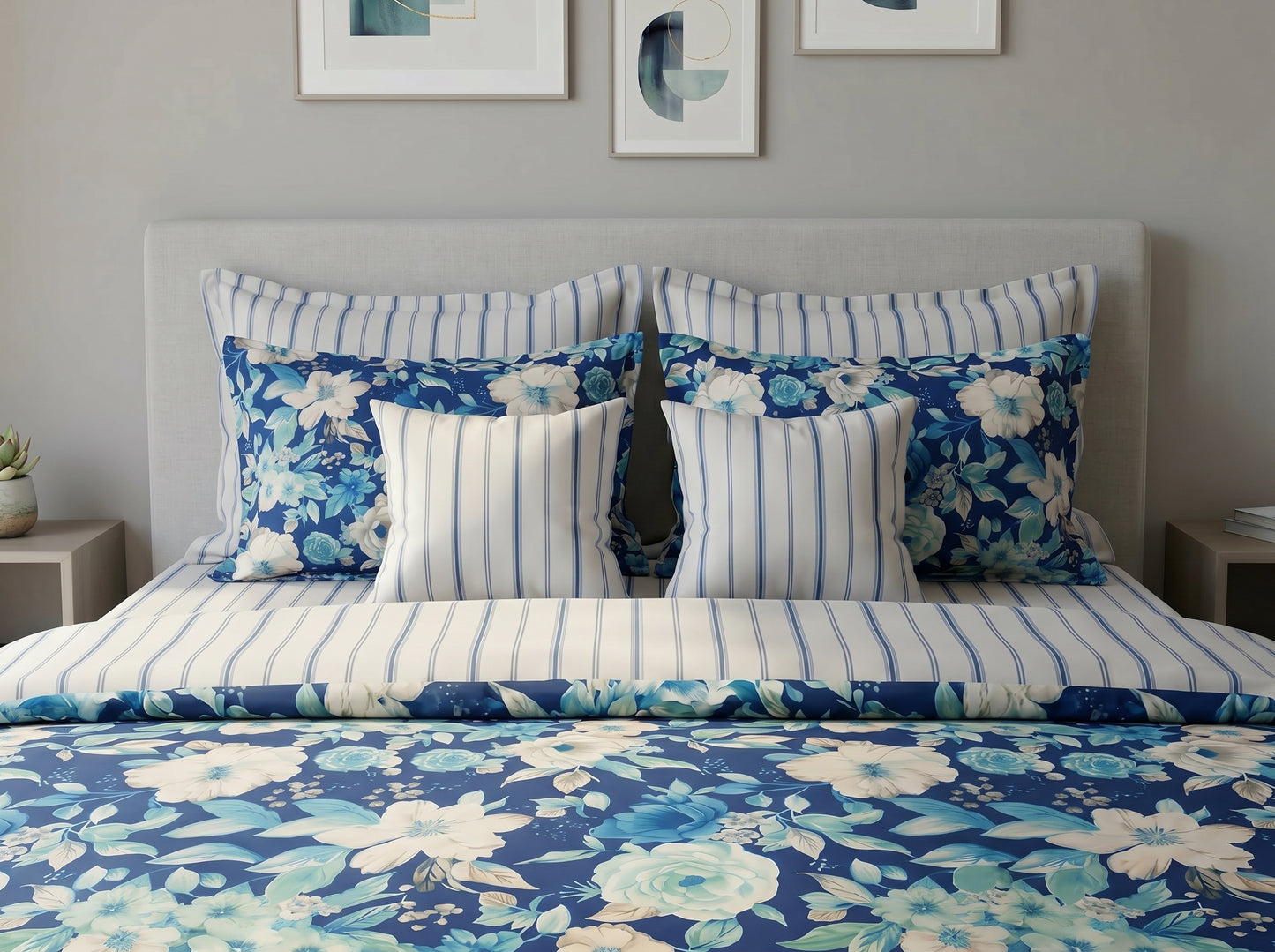IV882 Cotton Comforter Set - Light Filling