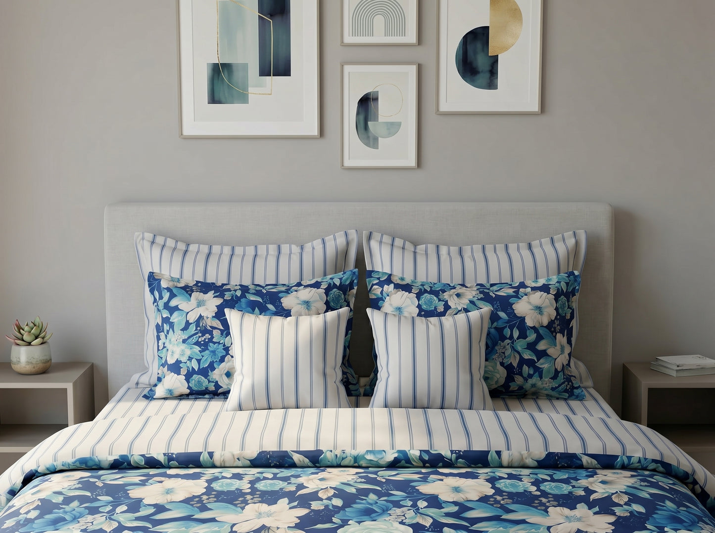 IV882 Cotton Comforter Set - Light Filling