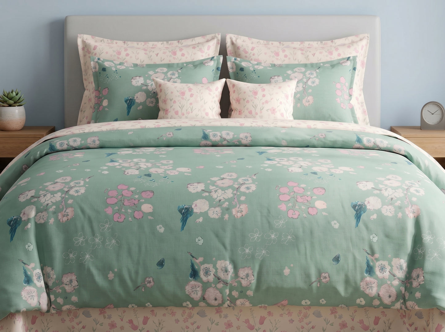 IV883 Cotton Comforter Set - Light Filling