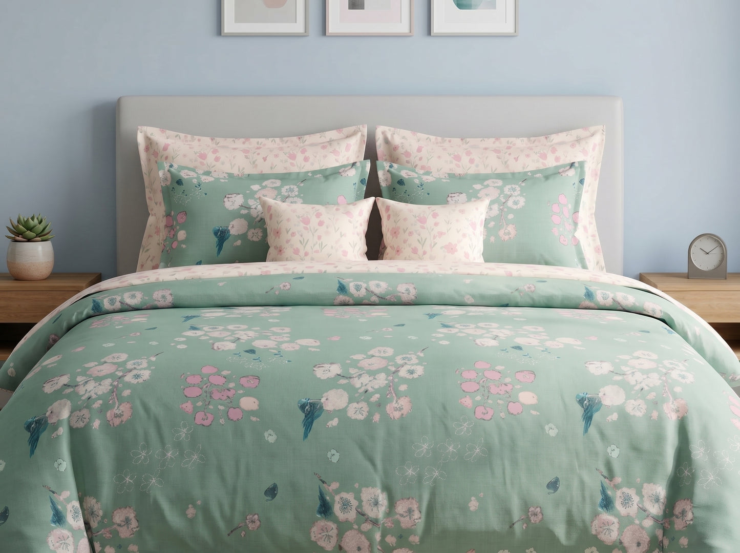 IV883 Cotton Comforter Set - Light Filling