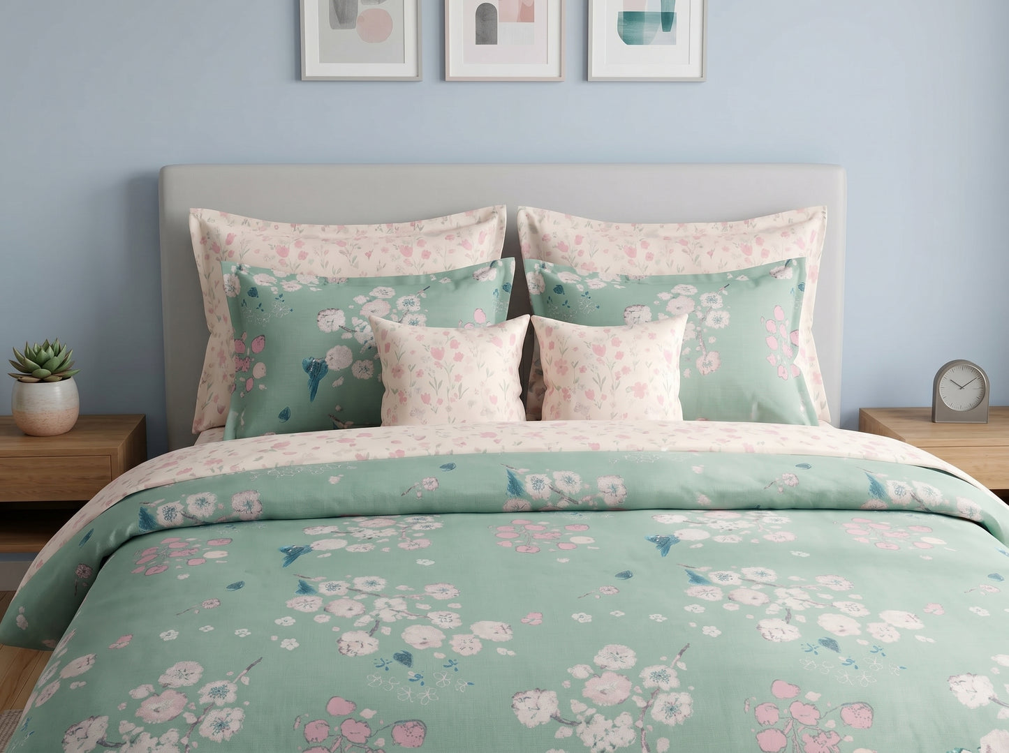 IV883 Cotton Comforter Set - Light Filling