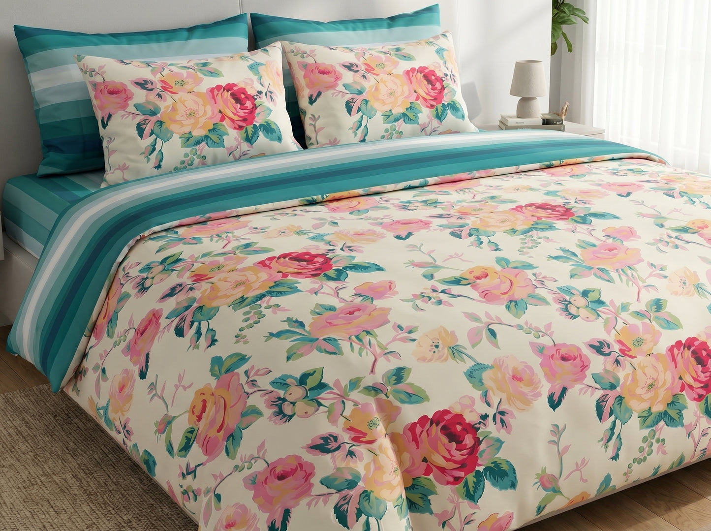 IV884 Cotton Comforter Set - Light Filling