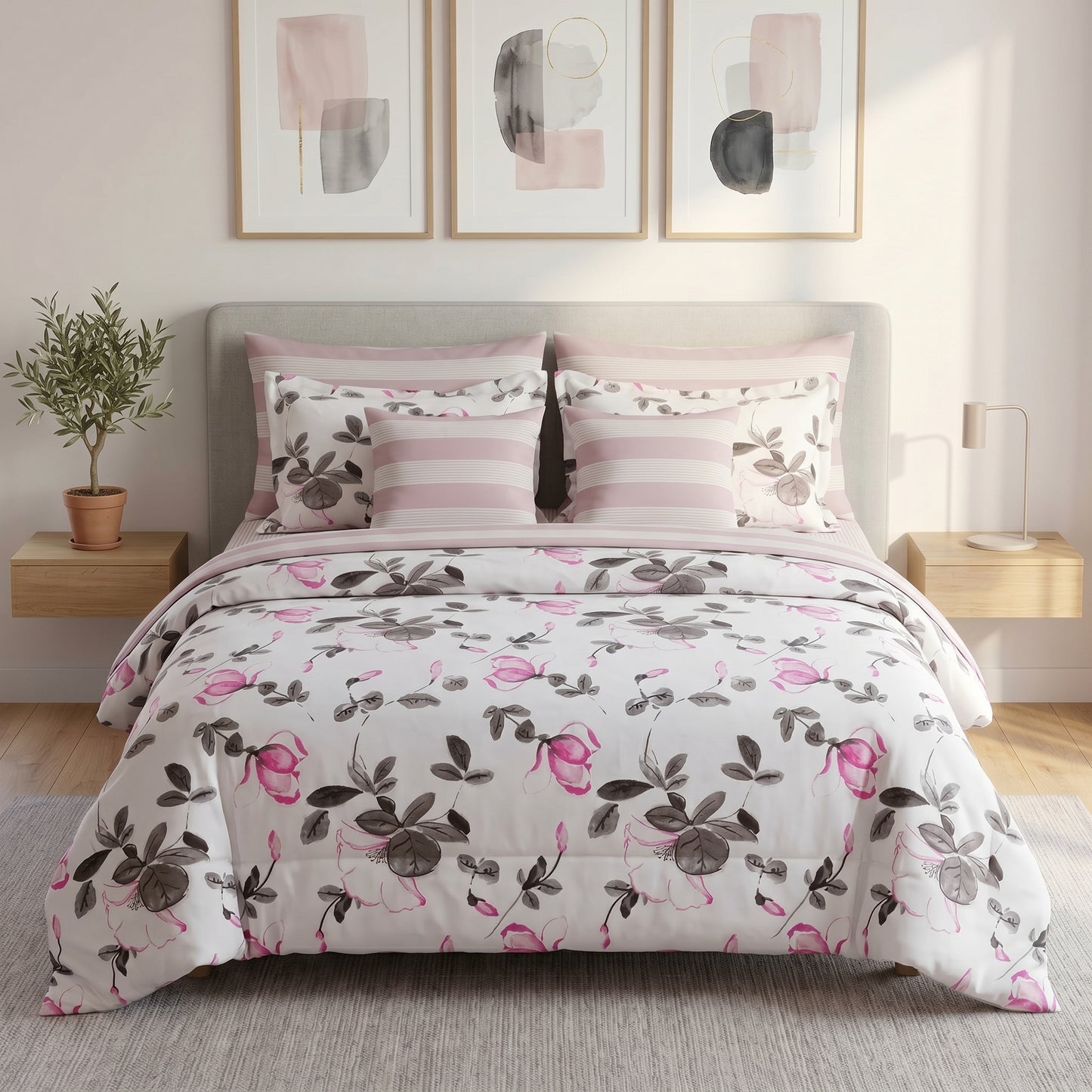 IV894 Cotton Comforter Set - Light Filling