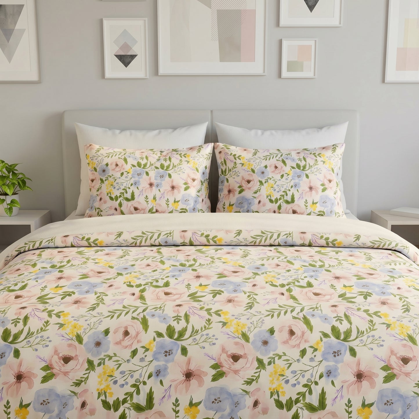 IV902 Cotton Duvet Cover Set - Without Filling