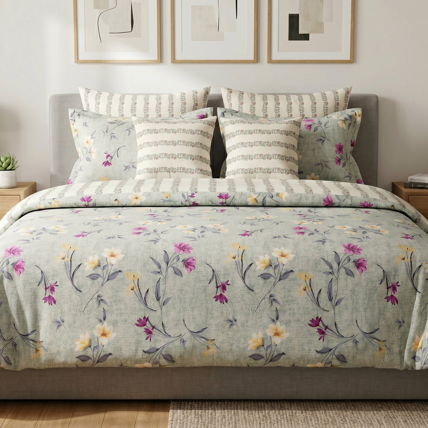 IV903 Cotton Duvet Cover Set - Without Filling