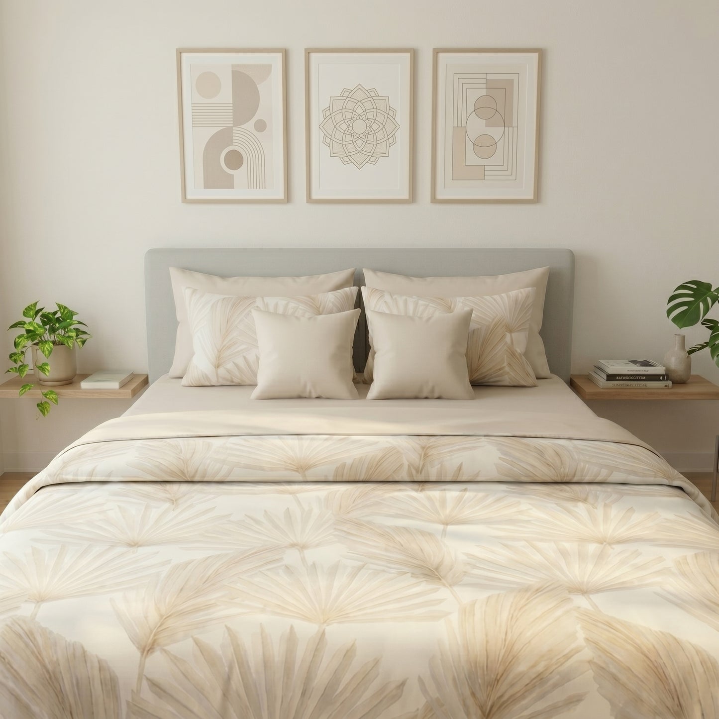 IV929 Luxury Cotton Satin Comforter Set - Light Filling